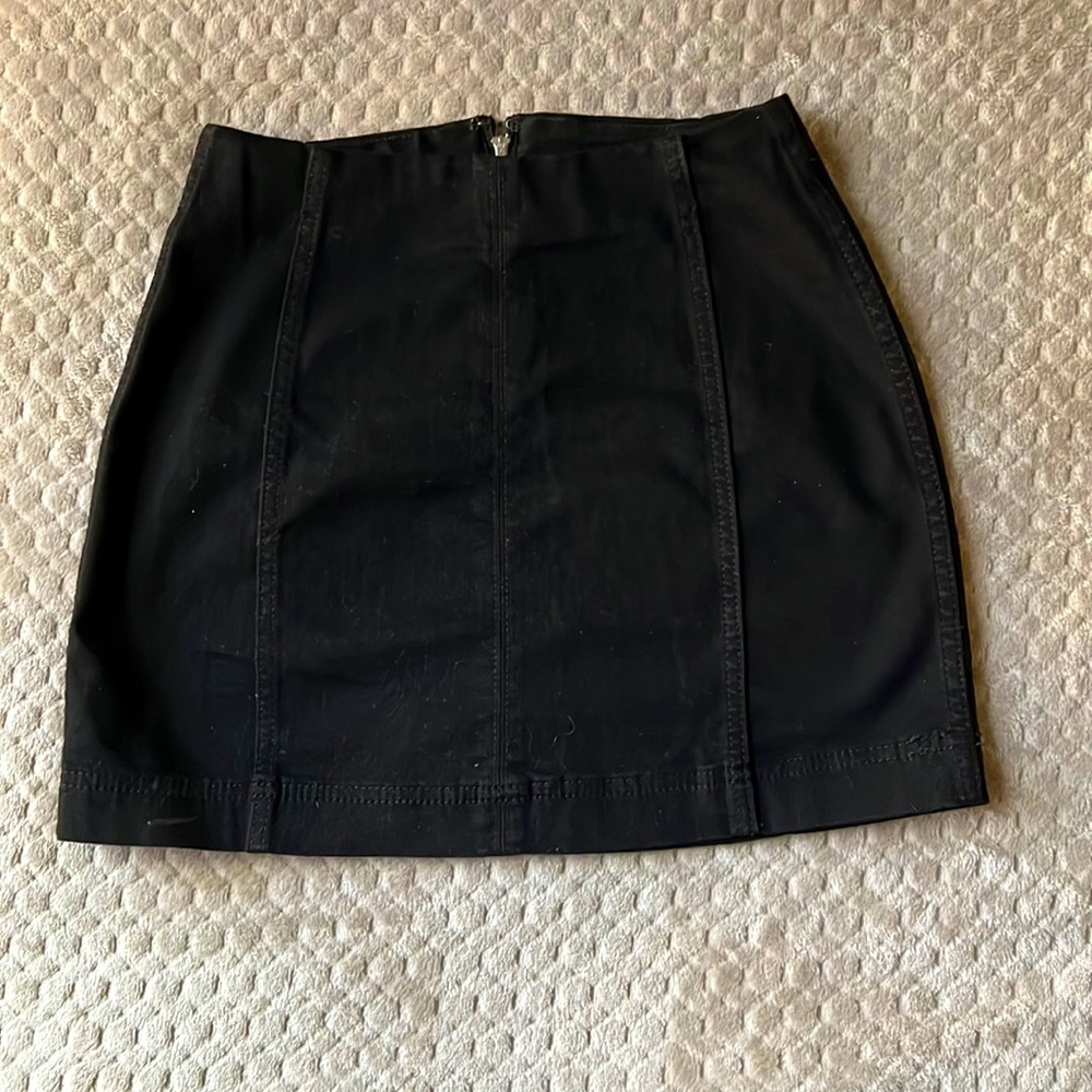 black mini skirt